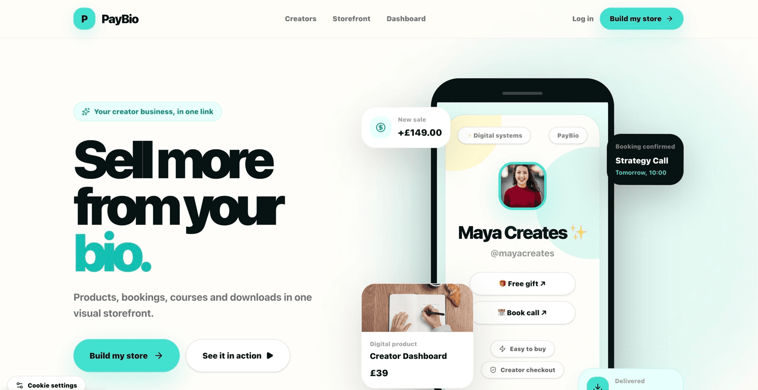 PayBio creator commerce platform